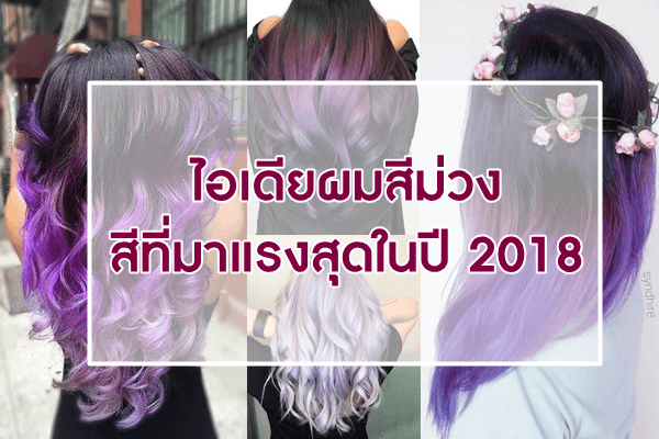 ไอเดียผมสีม่วง สีที่มาแรงสุดในปี 2018